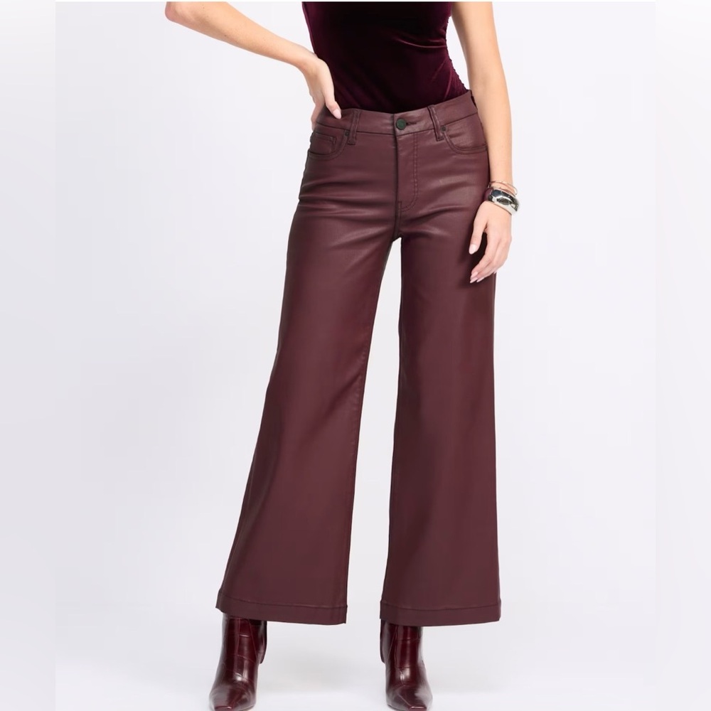 Kut From The Kloth Meg Fab Ab High Rise Coated Wide Leg Jeans NWT! - Picture 10 of 14